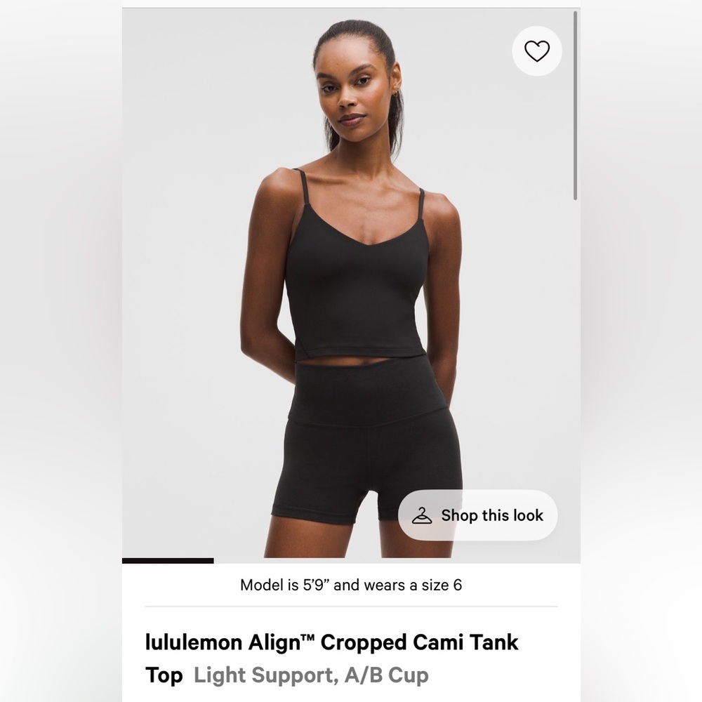 Lululemon align cami tank size 8